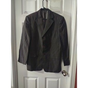 Cosimo Blazer Jacket Size 48 Gray Stripes * Missing Buttons On Sleeve*